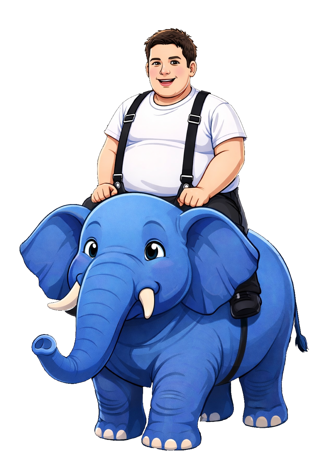 Jindra riding on PHP elephant